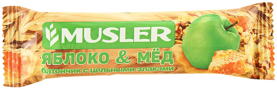 MUSLER Батончик мюсли "Яблочный с мёдом" 30г фото 1 &mdash; 65fit