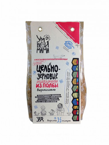 УМНАЯ МАМА Макароны из полбы &quot;Вермишель&quot; 350г — 65fit
