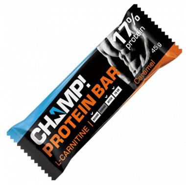 Батончик протеиновый Карамельный 45гр, Champ — 65fit