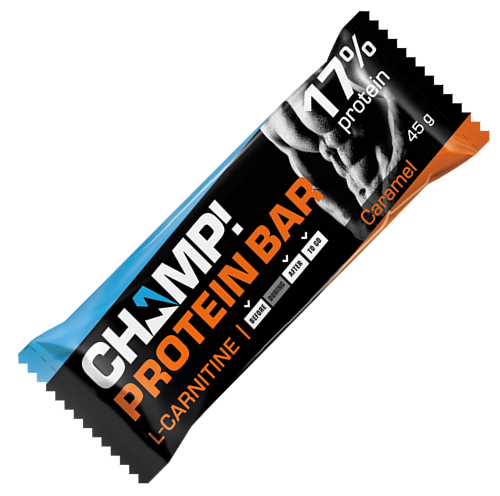 Батончик протеиновый Карамельный 45гр, Champ фото 1 — 65fit