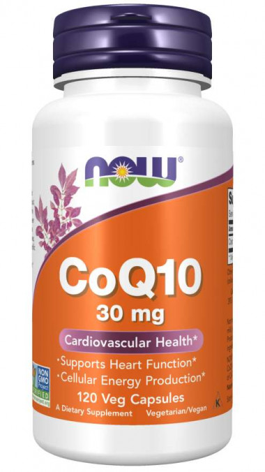 NOW CoQ10 30 mg 120 Veg Capsules — 65fit