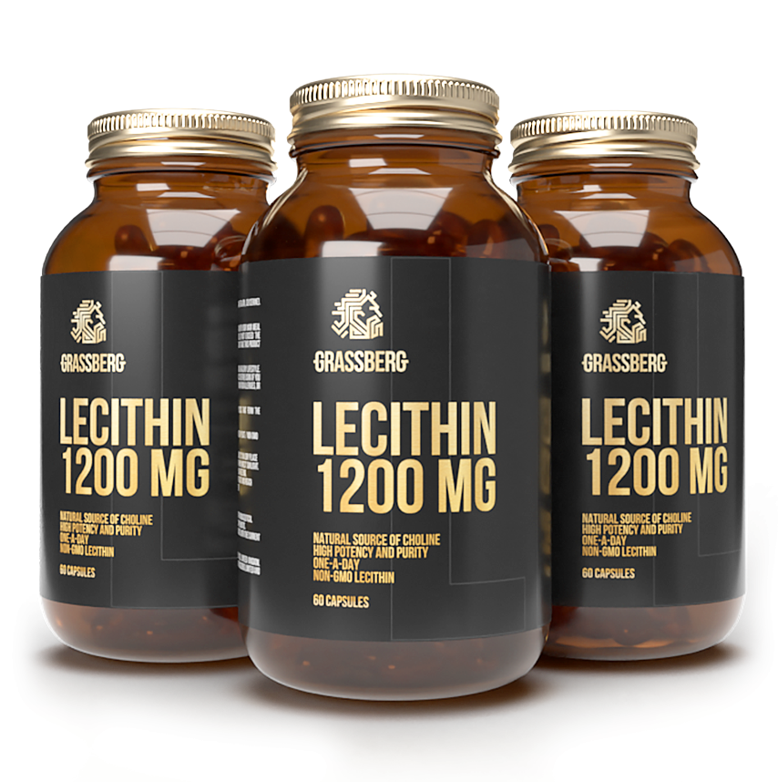 #GRASSBERG Lecithin 1200Mg 60 cap фото 1 — 65fit