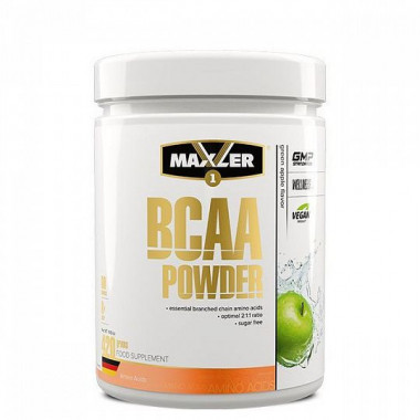 #MAXLER Аминокислоты BCAA 2:1:1 Powder без сахара 420гр Green apple — 65fit