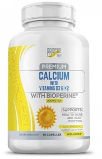 #PROPER VIT Calcium+ Vitamins D3+K2+Bioperine 200mg 90 cap — 65fit