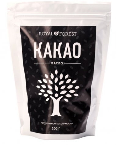 Пищевое какао-масло 200гр, Royal Forest — 65fit