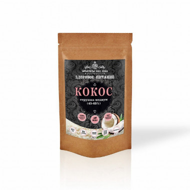 ПРОДУКТЫ XXII ВЕКА Кокос Премиум, стружка Медиум (45-65%) 100г — 65fit