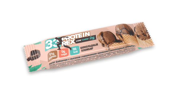 Протеиновый батончик Шоколадный пломбир 35гр, Protein Rex фото 1 — 65fit