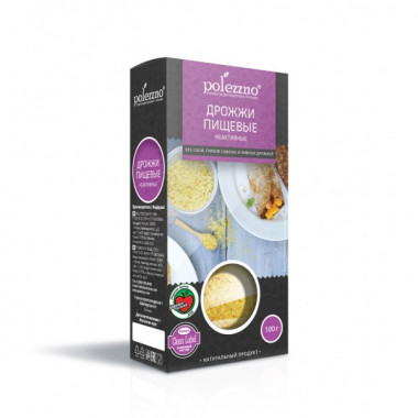 POLEZZNO Дрожжи пищевые неактивные (в хлопьях) 100г — 65fit