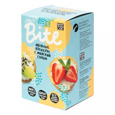 BITE КРЕКЕРЫ Овсяные с морской солью 200г — 65fit