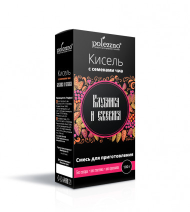 POLEZZNO Кисель с семенами чиа &quot;Клубника и ежевика&quot; 100г/21 — 65fit