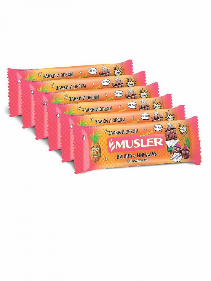 MUSLER Батончик мюсли "Вишня, миндаль с шоколадом" 30г фото 1 — 65fit