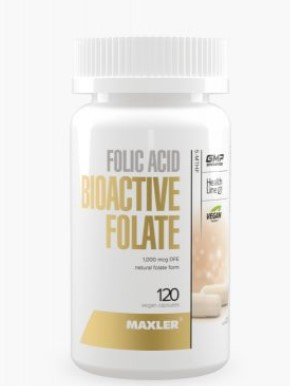 #MAXLER Folic Acid Bioactive Folate 120 caps — 65fit