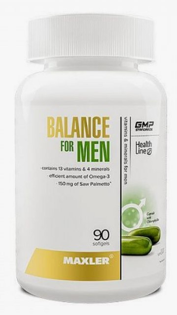 MAXLER Balans for Men 90 softgels — 65fit