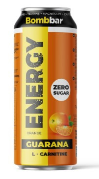 ТМ Bombbar Напиток безалкогольный тонизирующий газированный «L-Карнитин с гуараной» «Апельсин» 0,5 — 65fit