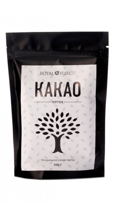 Какао тертое  200гр, Royal Forest — 65fit