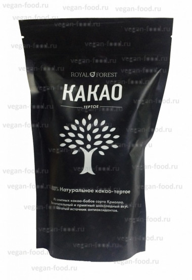 Какао тертое  200гр, Royal Forest — 65fit