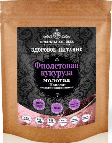 Фиолетовая кукуруза молотая Панела желатинизированная 100гр, Продукты XXII века — 65fit