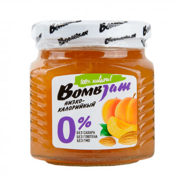BOMBBAR Джем низкокалорийный BombJam &quot;Абрикос-миндаль&quot; 250г — 65fit