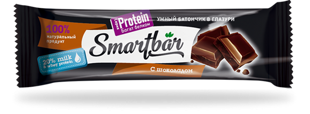 SMARTBAR Батончик в глазури Protein "Шоколад" 40г фото 1 — 65fit