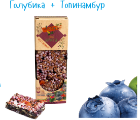 ЛЮБЭЛЬ ЭКО Хрусты мини &quot;Голубика + Топинамбур&quot; 60г — 65fit