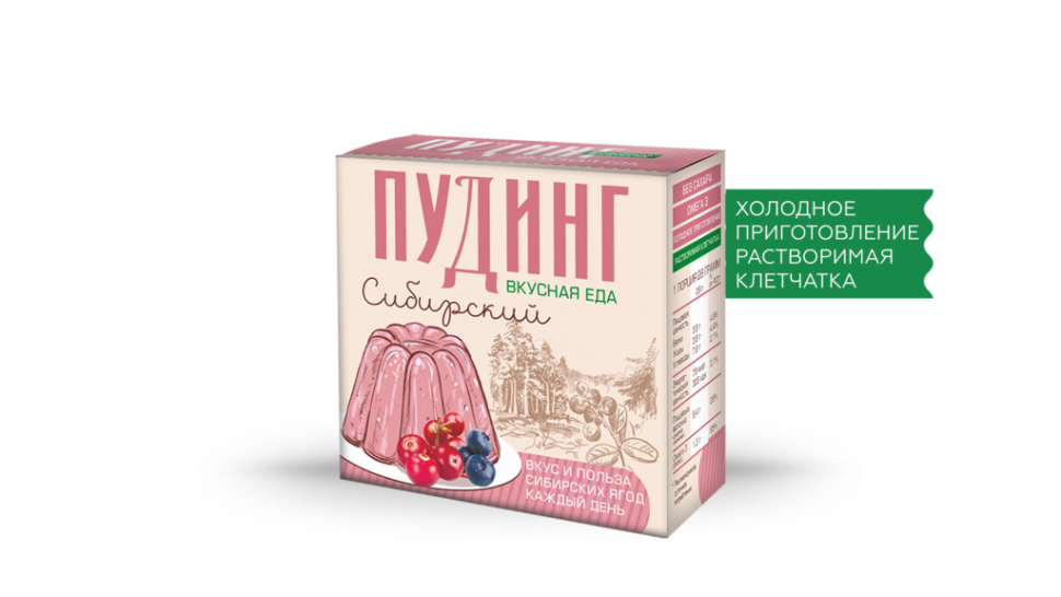 СИБИРСКАЯ® КЛЕТЧАТКА Десерт сухой "ЧИА ПУДИНГ" Сибирский 2 порции по 28г фото 1 — 65fit