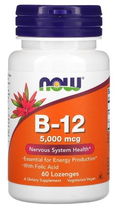 #NOW Vitamin B-12 5000mcg 60 tab фото 1 — 65fit