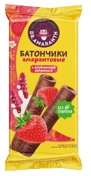 DR.AMARANTH Батончики амарантовые с Клубничной начинкой в глазури 19г/20 фото 1 &mdash; 65fit
