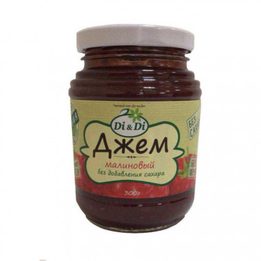 Di&amp;Di Джем малиновый без сахара, горячего розлива 300г — 65fit