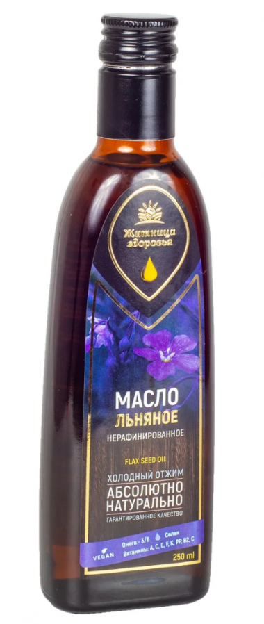 ЖИТНИЦА ЗДОРОВЬЯ Масло льняное 0,25л — 65fit
