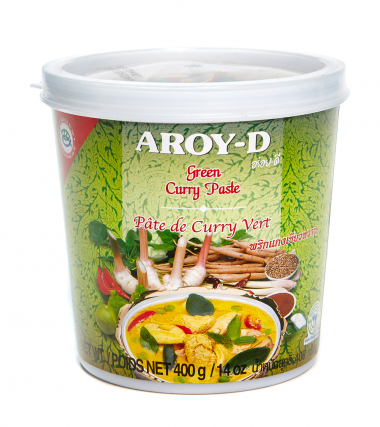 AROY-D Паста &quot;Карри зелёная&quot; банка, пластик 400г — 65fit