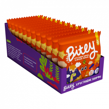 BITEY Паффы хрустящие со вкусом «Морковь» 20г — 65fit