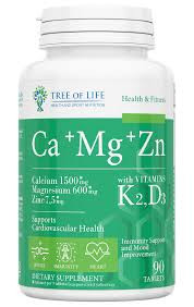 Life Vitamin Ca + Mg +Zn +Vitamin K2, D3 90 tab — 65fit