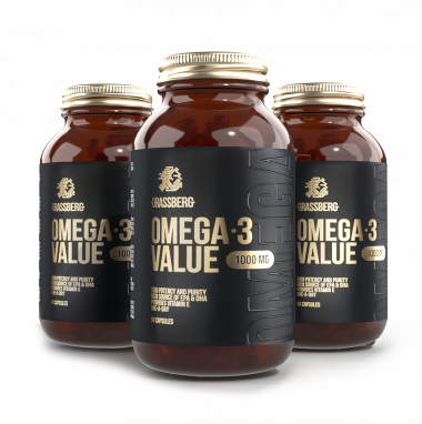#GRASSBERG  Omega Value 1000mg 120 cap — 65fit