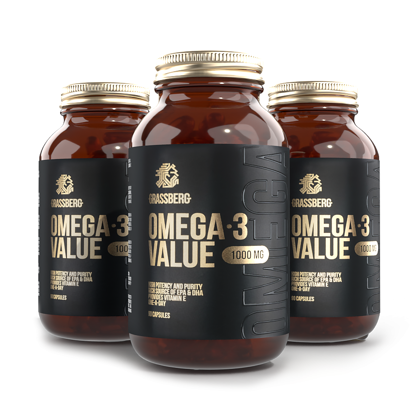 #GRASSBERG  Omega Value 1000mg 120 cap фото 1 — 65fit