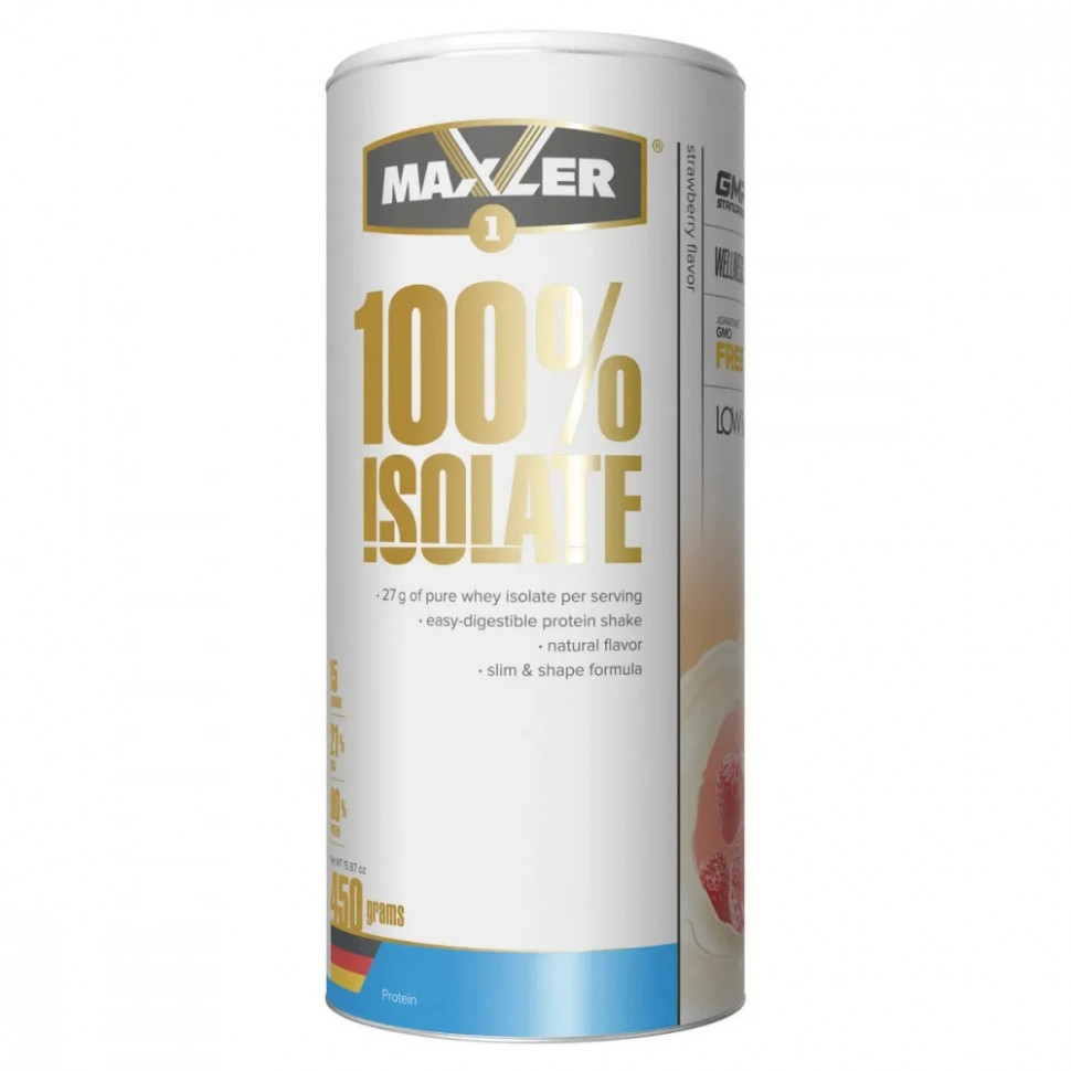 #MAXLER Isolate 450g Клубника фото 1 — 65fit