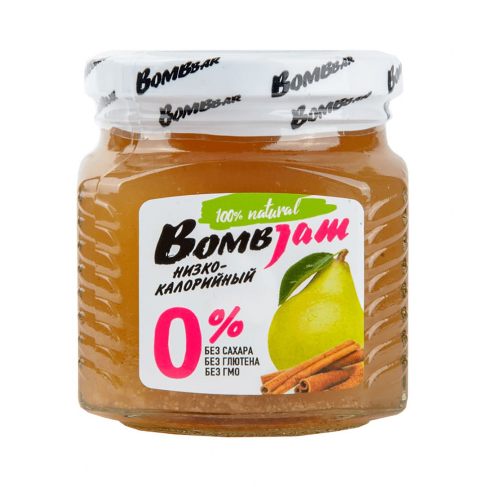 BOMBBAR Джем низкокалорийный BombJam "Груша-корица" 250г фото 1 — 65fit