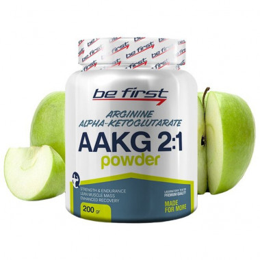 AAKG 2:1 Powder яблоко 200гр, BE FIRST — 65fit