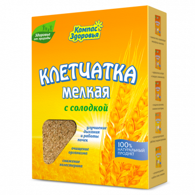 КОМПАС ЗДОРОВЬЯ Клетчатка пшеничная мелкая с солодкой 200г — 65fit