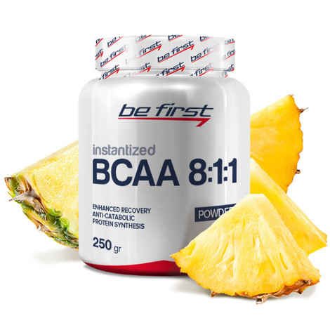 Аминокислоты BCAA 8:1:1 Instantized Ананас 250 гр, BE FIRST фото 1 — 65fit