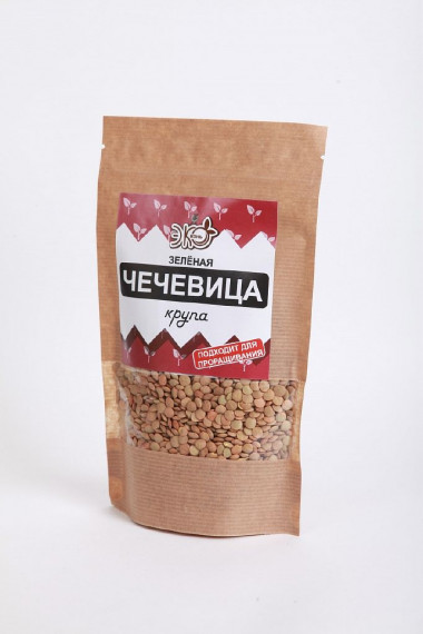 ЭКО-ЖИЗНЬ Крупа Чечевица зеленая (для проращивания) 250г — 65fit