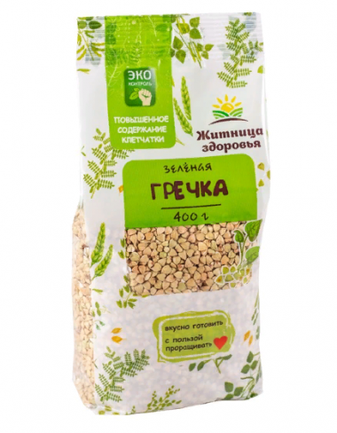 ЖИТНИЦА ЗДОРОВЬЯ Гречка зеленая 400г — 65fit