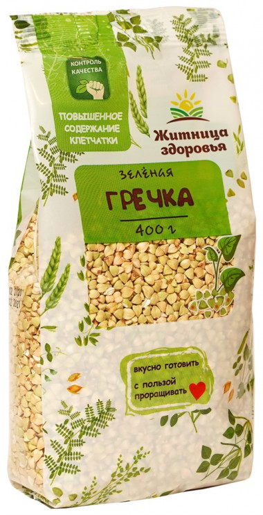 ЖИТНИЦА ЗДОРОВЬЯ Гречка зеленая 400г — 65fit