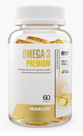 # MAXLER  Omega 3 Premium 30 softgels фото 1 — 65fit