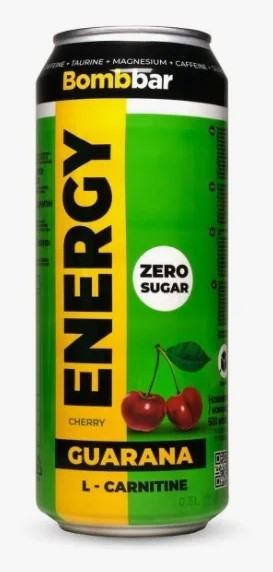 ТМ Bombbar Напиток безалк. тонизир. газированный «L-Карнитин с гуараной» со вкусом вишни 500 мл — 65fit