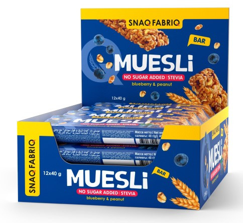 SNAQ FABRIQ Батончик мюсли "Черника" 40г фото 1 — 65fit