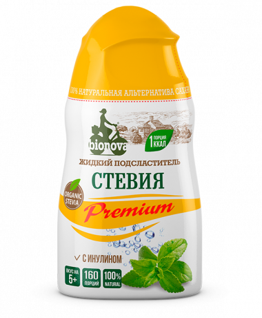 Bionova® Жидкий подсластитель СТЕВИЯ Premium 80г — 65fit