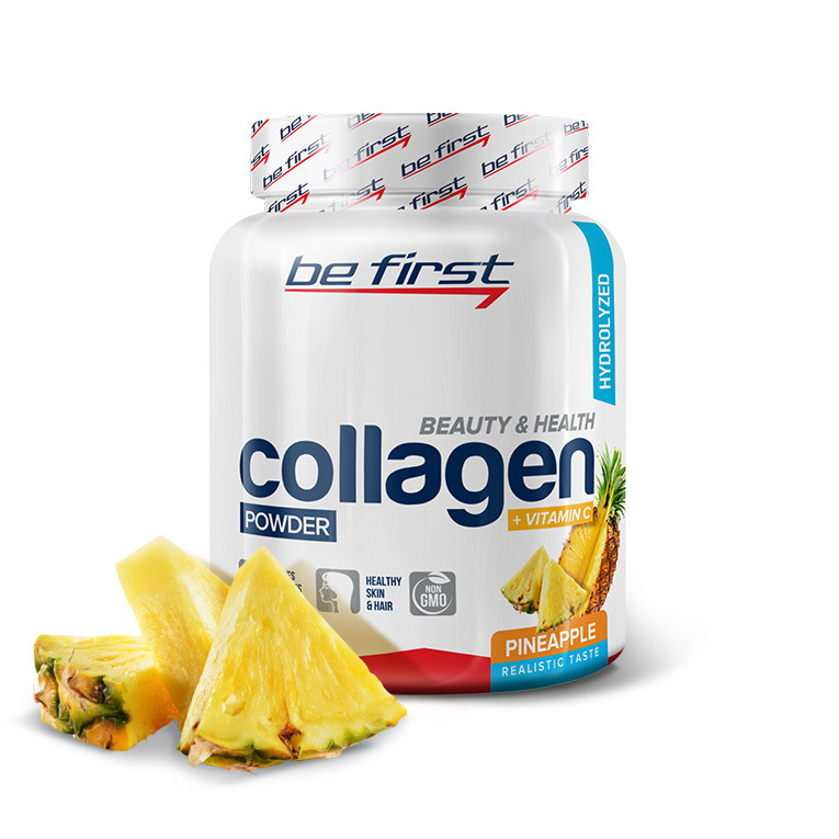BE FIRST Collagen + vitamin C powder Ананас 200 г фото 1 — 65fit