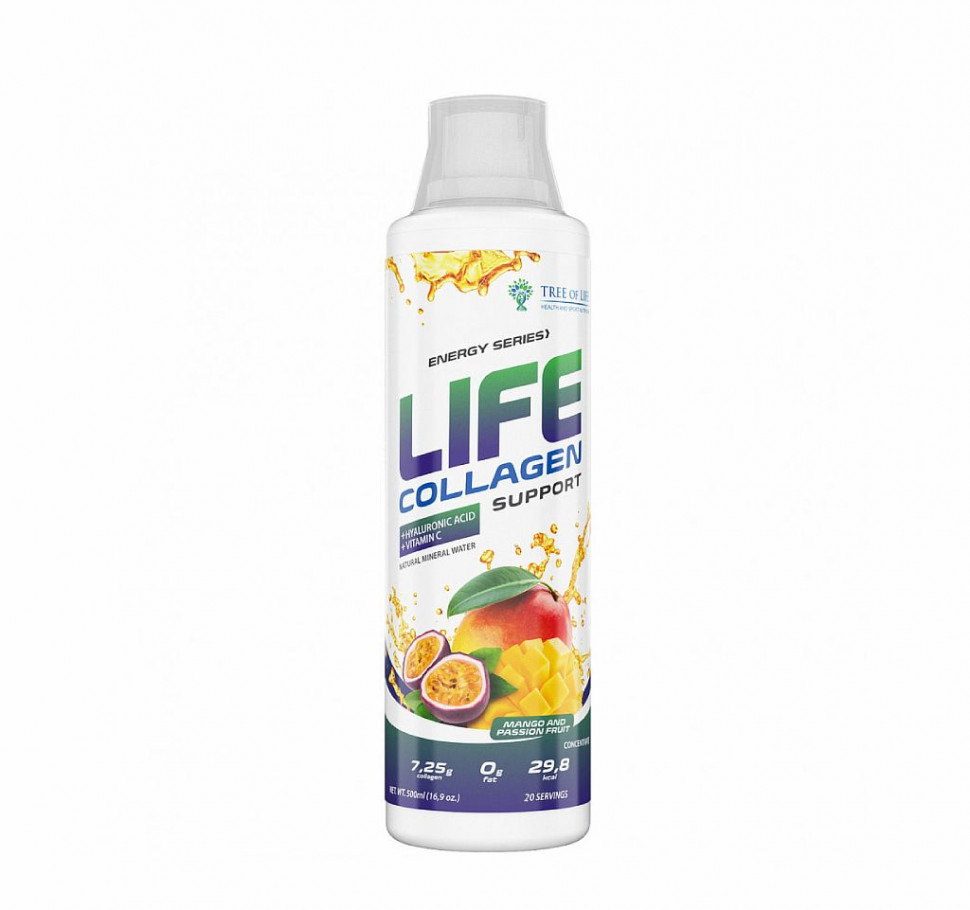 Life Collagen Hyaluronic Acid+Vitamin C 500ml манго-маракуйя фото 1 — 65fit