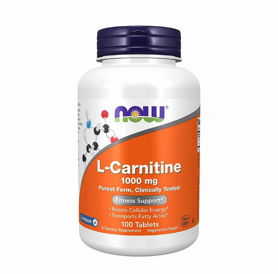 #NOW Carnitine Tartrate 1000mg 50tab фото 1 — 65fit