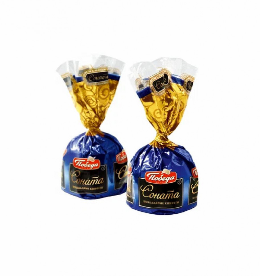 ПОБЕДА Конфеты  "Соната"с лесным орехом без сахара, пакет 200г/12 фото 1 — 65fit